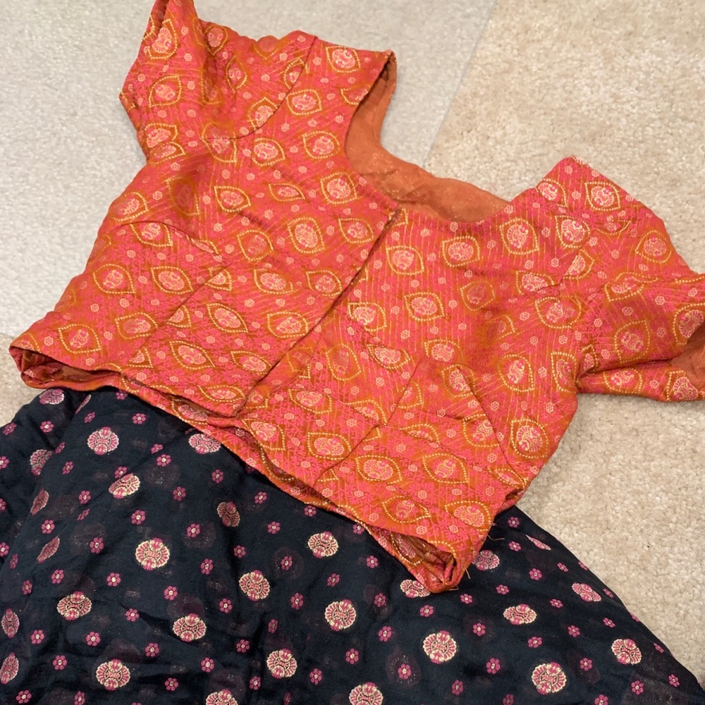 NEW Pakistani Indian chiffon sarI saree M